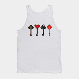 Pixel Poker Suit Rock N Roll Guitars Tank Top